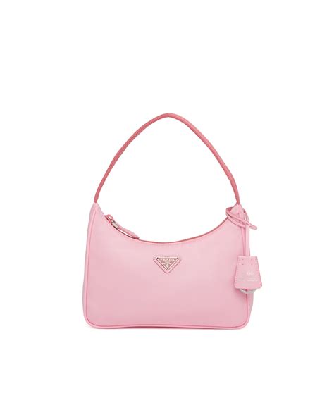 prada light pink bag|Prada pink nylon bag.